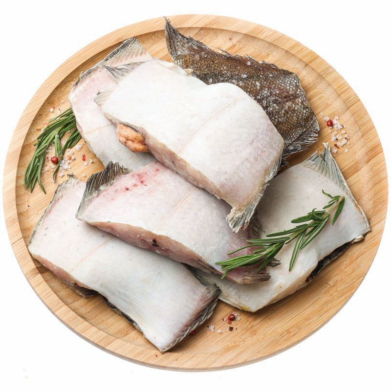 Камбала свежемороженая (желтоперая), кусочки, в уп. 1 кг