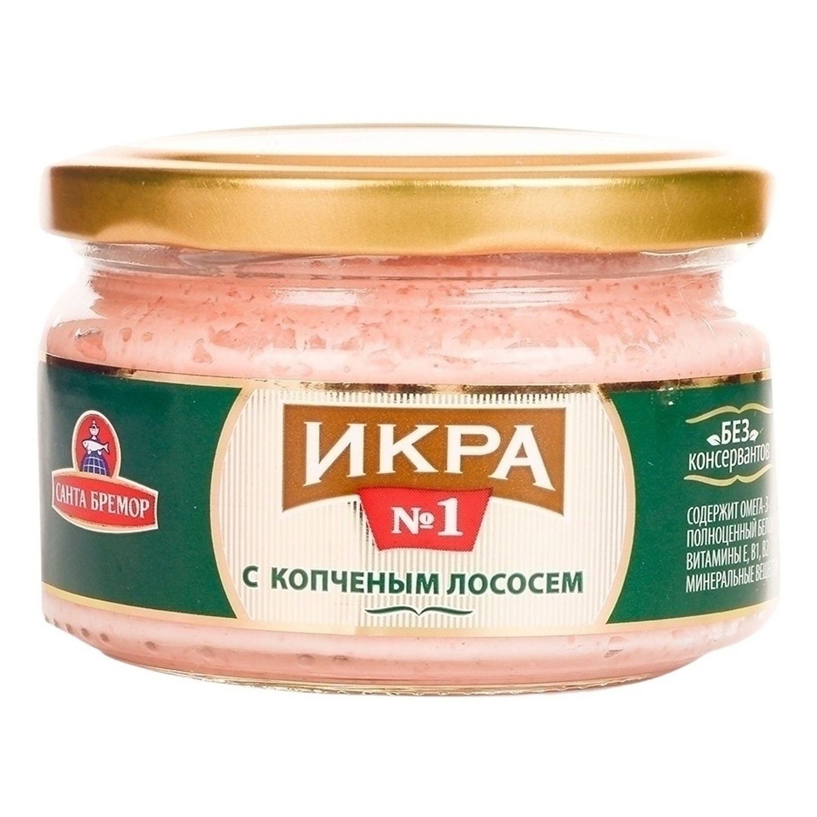Икра деликатесная Санта Бремор подкопченая, в соусе, 180 г